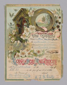 Luther Miller Pulce と Irene Jenkins の結婚証明書、1902 年 10 月 30 日。 作： Unbekannt