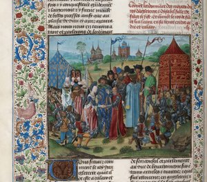 ヴァロワのイザベラとリチャード 2 世の結婚、1470～1475 年頃。 作： Unbekannt