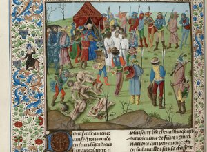 ニコポリスの戦い後のキリスト教徒の虐殺、1470～1475年頃。 作： Unbekannt