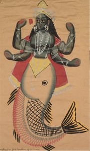 Matsya、フィシュヌの魚Avatara、1800年代。 作： Unbekannt