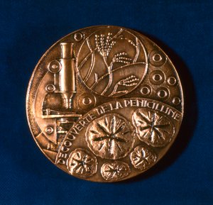 ペニシリンの発見を記念するメダル、1945年
