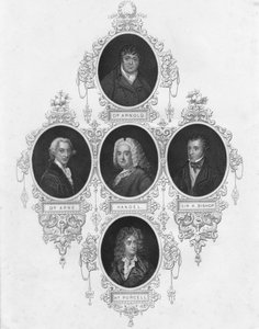 19世紀初頭から中期にかけてのイギリスの作曲家のメダリオンの肖像画。 作： Unbekannt