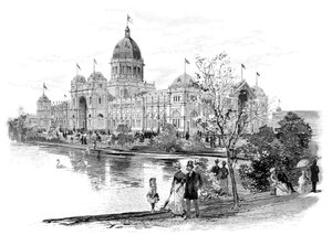 メルボルン展示館、ビクトリア、オーストラリア、1886 作： Unbekannt