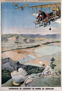 シャロンで爆弾を練習しているフランスの航空隊のメンバー、1912