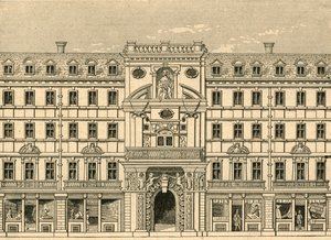 マーサーズチャペル、1897年の火災後に再建されました。 作： Unbekannt
