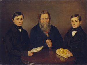 息子との商人スムロフ、1840年代 作： Unbekannt