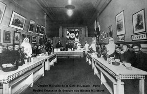 軍事食堂、パリサンレザール駅、第一次世界大戦、1914-1918 作： Unbekannt