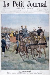ポールドゥーマーとアンナム皇帝による軍事レビュー、ハノイ、インドシナ、1902 作： Unbekannt