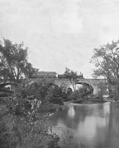 ミルクリークブリッジ、ペンシルベニア鉄道、アメリカ合衆国、c1900。 作： Unbekannt