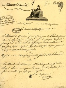 1801年10月10日、1921年の最初の領事のための...セイバーに関する省令 作： Unbekannt