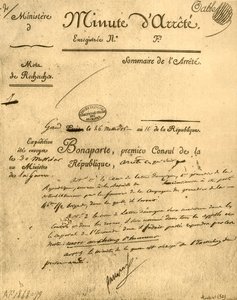 ラトゥールドーベルニュの主題に関する省令、1803年7月15日、1921年。