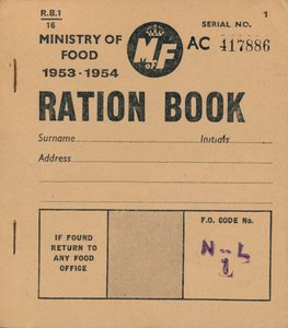 食料省の配給書、1953年から1954年 作： Unbekannt