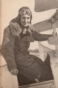 1934年5月にイギリスからオーストラリアに飛び、M夫人を壊したニュージーランドのジャンバッテン嬢 作： Unbekannt