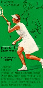 ミスKEスタマーズ-フォアハンドドライブ、c1935。 作： Unbekannt