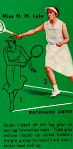 ミスNMライル-バックハンドドライブ、c1935。 作： Unbekannt