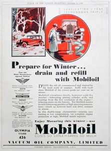 Mobiloilモーターオイルの広告、1931年 作： Unbekannt