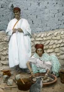モハメドベンアリと彼の妻、エルカンタラ、チュニジア 作： Unbekannt