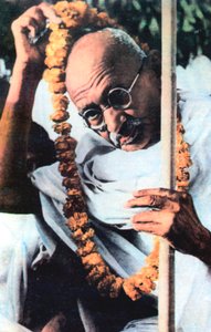 Mohondas Karamchand Gandhi 1869-1948、インドのナショナリストリーダー 作： Unbekannt