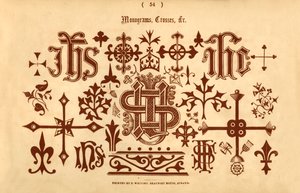モノグラム、十字架、＆c。、1862 作： Unbekannt