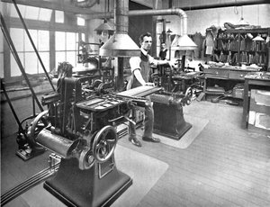モノタイプキャスターとステレオタイプ部門、1919年 作： Unbekannt