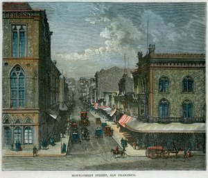 モンゴメリーストリート、サンフランシスコ、カリフォルニア、米国、c1880