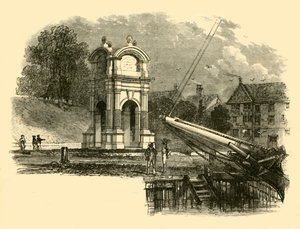 ニュープリマスの記念碑、巡礼者の父の着陸の跡、1890年。 作： Unbekannt