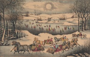 セントラルパークのムーンライト、カリフォルニア州。 1871-75。 作： Unbekannt