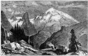 シェスタ山、米国カリフォルニア州シエラネバダの北峰、c1870