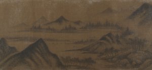 山の風景。 作： Unbekannt