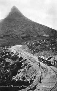マウンテントラムウェイ、キャンプスベイ、ケープタウン、南アフリカ共和国、1917年 作： Unbekannt