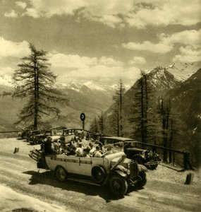オーストリア、グロスグロックナー山岳道路のシェーネックにある山の景色、c1935。 作： Unbekannt