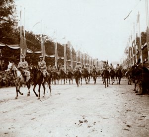騎馬士、勝利パレード、パリ、フランス、c1918-c1919
