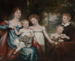 ホーキンス夫人と家族、カリフォルニア州。 1818-1820。 作： Unbekannt