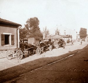 供給のあるラバワゴン、北フランス、ヴェルダン、c1914-c1918 作： Unbekannt