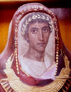 ミイラのケースとアルテミドルスの肖像画、エジプト、ハハラ出身、ローマ時代、c100-c120 作： Unbekannt