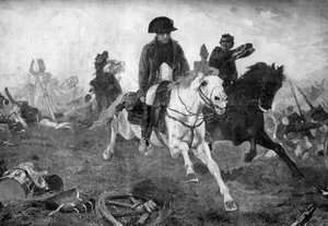 1815年6月18日、ウォータールーの戦いの終わりにナポレオンボナパルト 作： Unbekannt