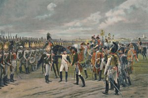 ナポレオンがティルシットでロシアの手榴弾を飾る、1807、1896