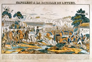 1813年5月2日、ルッツェンの戦いでのナポレオン 作： Unbekannt