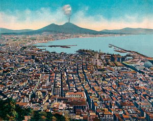 ナポリ-サンマルティーノからのパノラマ、サンマルティーノからの眺め、c1900。 作： Unbekannt
