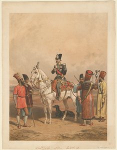 ナセルアルディンシャーカジャール1831-1896、ペルシャのシャーハンシャー、c。 1850 作： Unbekannt