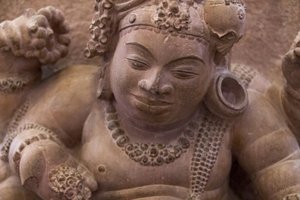 インド国立博物館（デリー）。シバ・ヴァマナマハラシュトラ州ナーグプル石。C.E.5世紀 詳細インド。 作： Unbekannt