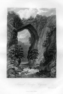 ナチュラルブリッジ、バージニア州、アメリカ、1855 作： Unbekannt