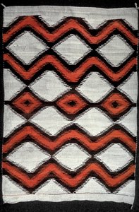 ナバホの毛布、北米インディアン、19世紀 作： Unbekannt