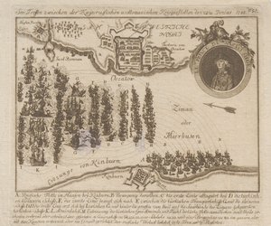 1788年6月22日、ロシア艦隊とオスマン・トルコ艦隊の間で行われた海戦。 作： Unbekannt