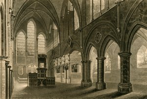 ボックスグローブ教会の身廊、1835年。 作： Unbekannt