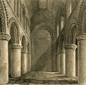 ステイニング教会の身廊、1835年。 作： Unbekannt