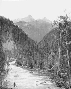 ニードルマウンテン、リオデラスアニマスの峡谷、コロラド州、アメリカ合衆国、c1900。 作： Unbekannt