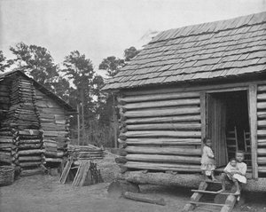 Negro Log Huts、米国ジョージア州トーマスビル、c1900。