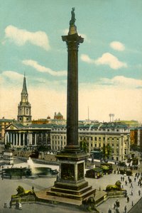 ネルソンの柱とトラファルガースクエア、ロンドン、c1910。 作： Unbekannt