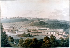 ニューラナークミルズ、スコットランド、c1815 作： Unbekannt
